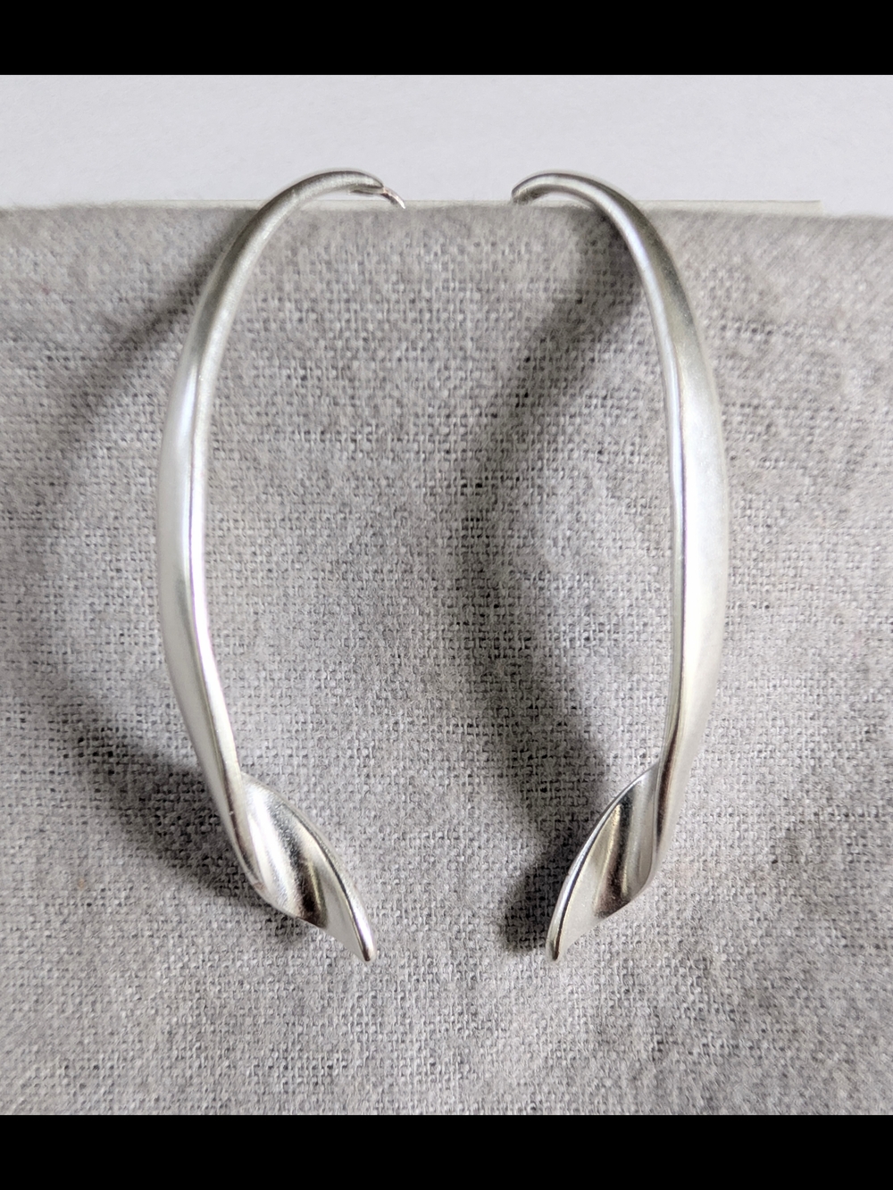 Kenneth Cole Twisted Silver - Modern Curved Drop Earrings